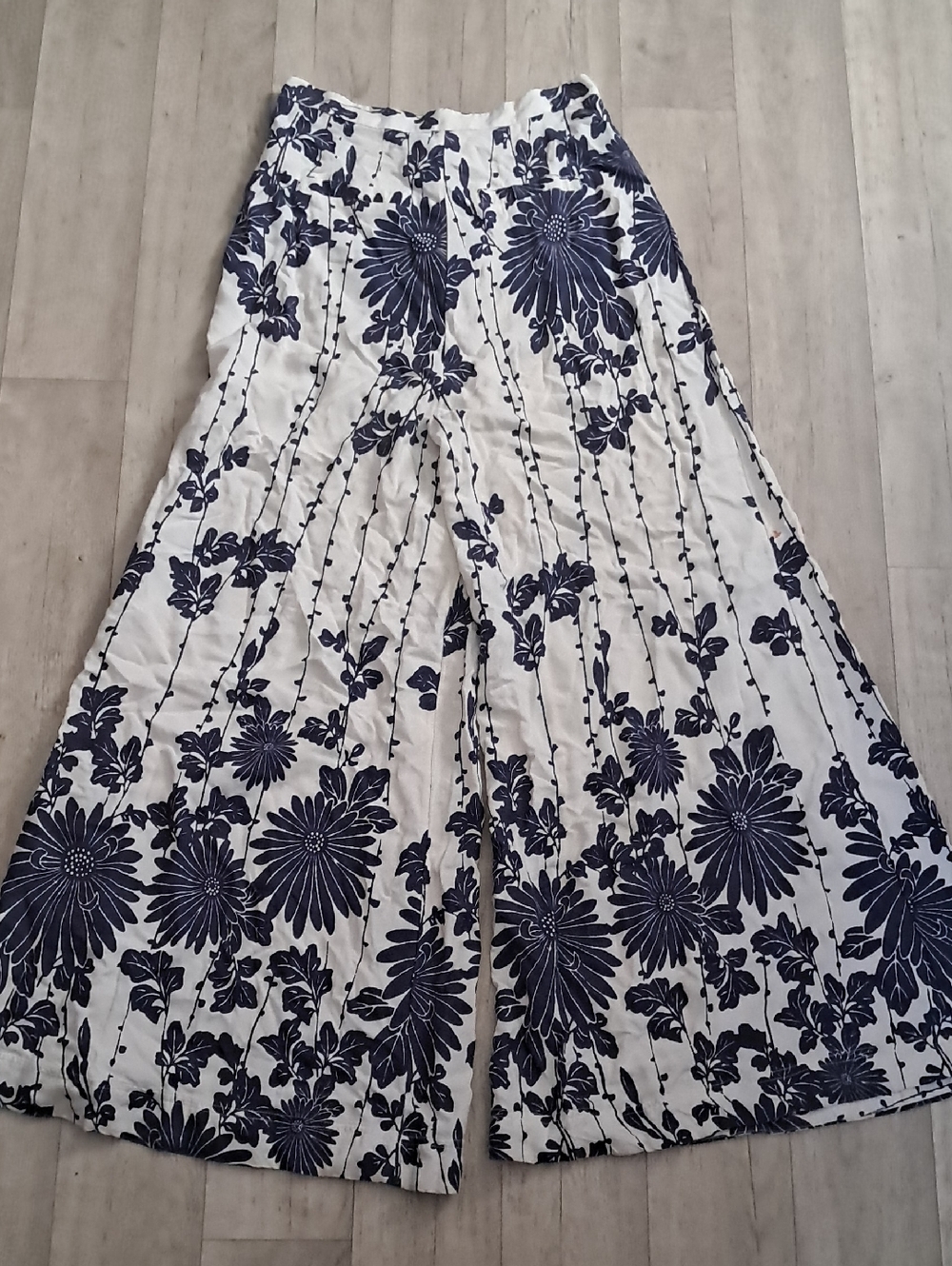 Free People‎ Sundae Stroll Palazzo Printed Wide Leg Pant Euro Vaction Resortwear - Picture 6 of 9
